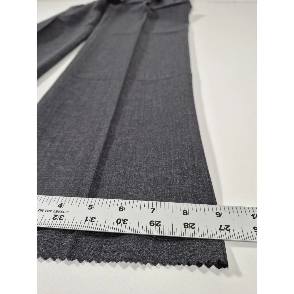 VTG Sansabelt Dress Pants Mens 34x36 Gray Wool Pleated Straight Comfort Waist